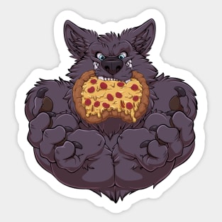 Pizza Werewolf Sticker